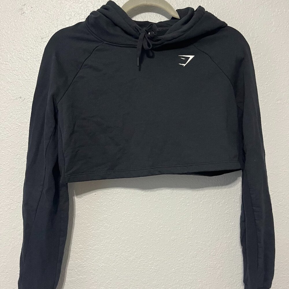 Black Cropped Gymshark Hoodie